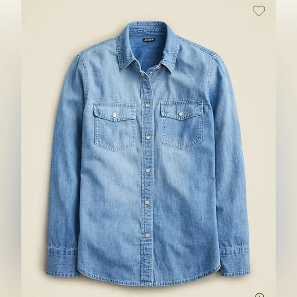 J. Crew Denim Chambray shirt 12 NWT - Picture 4 of 15